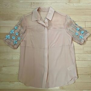 Silk and Sequin embellished top. Rebecca Taylor.